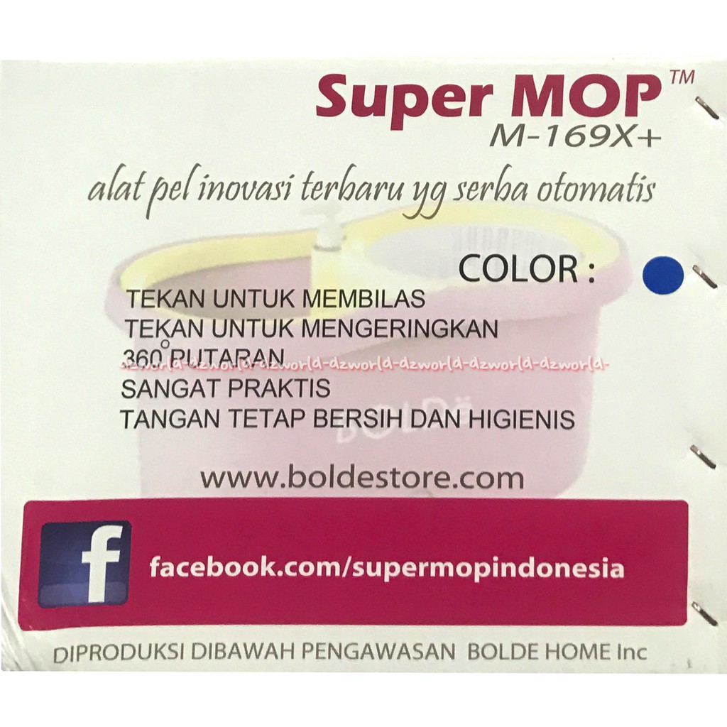 Alat Pel Lantai Tanpa Tangan Otomatis Super Mop M 169 X Plus Supermop