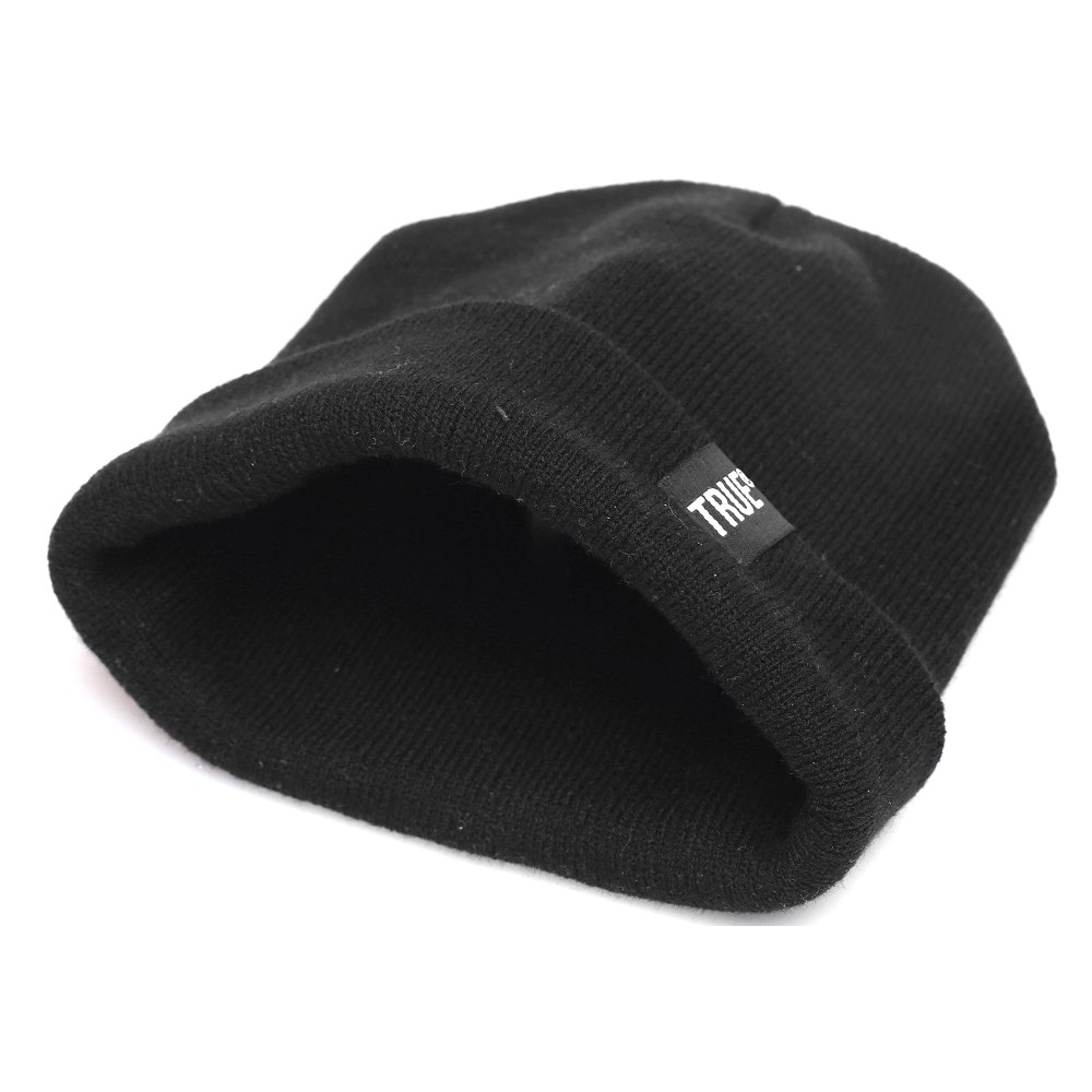 Rhodey TRUE Topi Kupluk Rajut Beanie Hat - Black