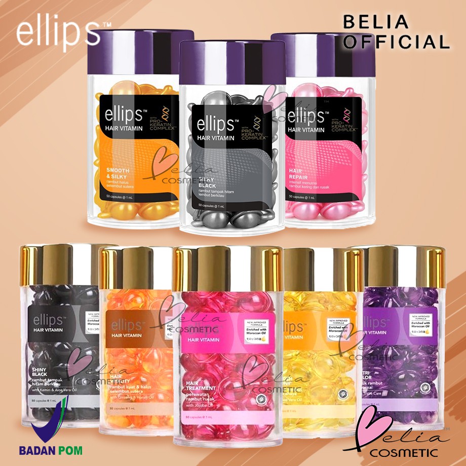 BELIA ELLIPS Hair Vitamin botol  isi Elips  PRO Keratin 