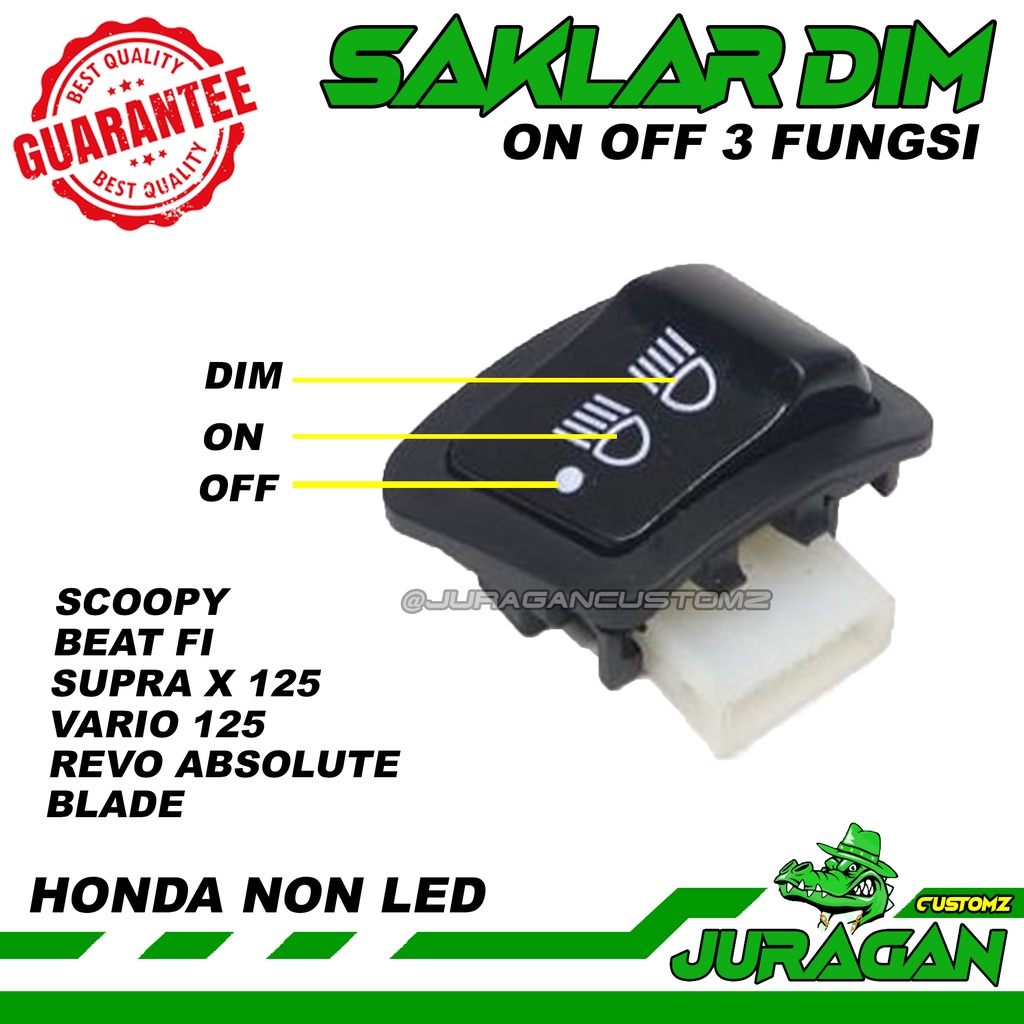Saklar dim jauh dekat on off lampu 3 titik fungsi honda Switch Dimmer Motor Beat Scoopy Vario 125 Re