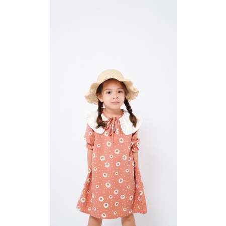 DAISY DRESS - Baju Setelan bunga motif kekinian Anak Bayi Baby Kids Cewek Perempuan syakila Lucu Murah 1 2 3 4-6
