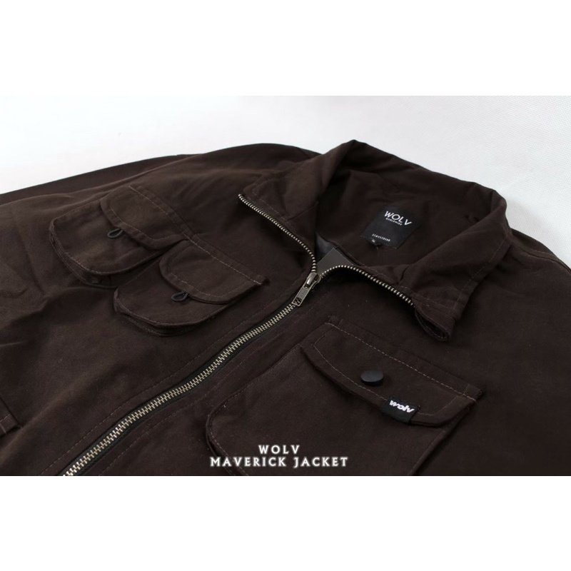 ORIGINAL WOLV Jaket Maverick Coklat Jaket Parka Wolv