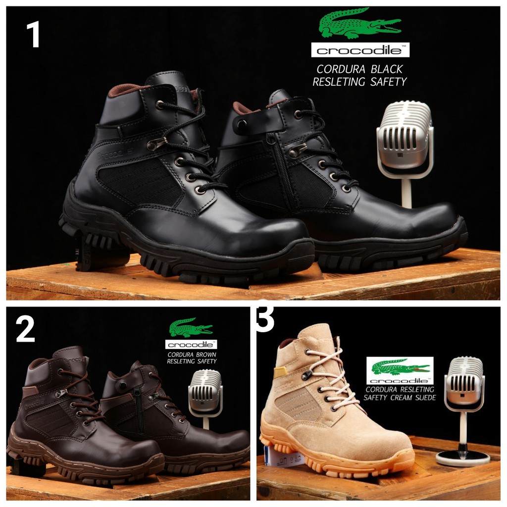 DELTA Bite Sleting Sepatu Pria Boots Safety Tracking Bikers PDL Kerja Lapangan Murah