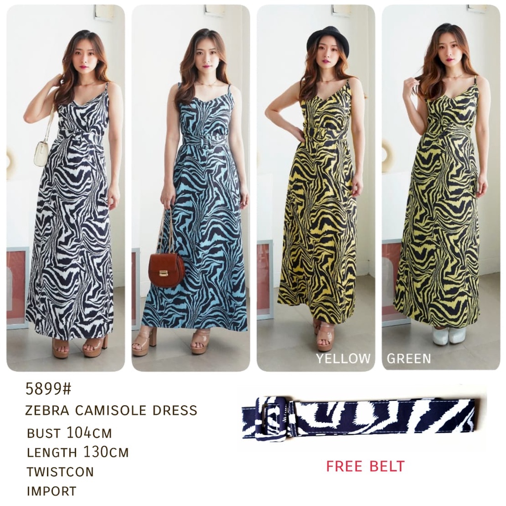 zebra camisole dress * 5899 PAKAIAN WANITA GROSIR three m threem 3m 3ms
