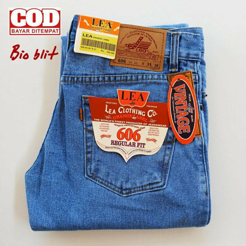 CELANA JEANS PRIA/CELANA LEA STANDAR/DENIM/REGULER/ORIGINAL/CELANA PANJANG PRIA/BASIC/27-38