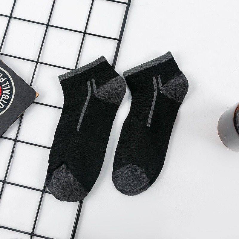 Kaos Kaki Ankle Pendek Lucu Tebal 1kg muat 86pcs Motif Brown Import Lembut GANNISE KK0002-KK0011 BLACKGRAY