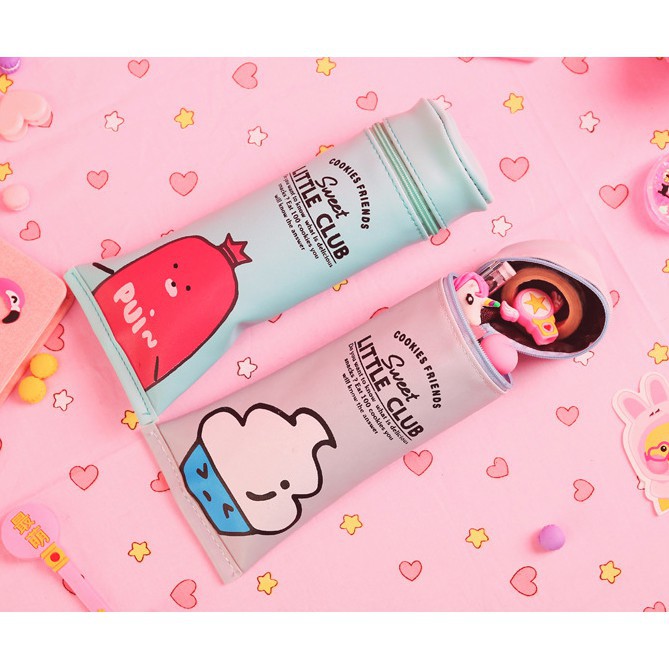 

Tempat Pensil Snack Cookies Friends Sweet Little Club Pencil Case Pouch Bag Organizer JKP04