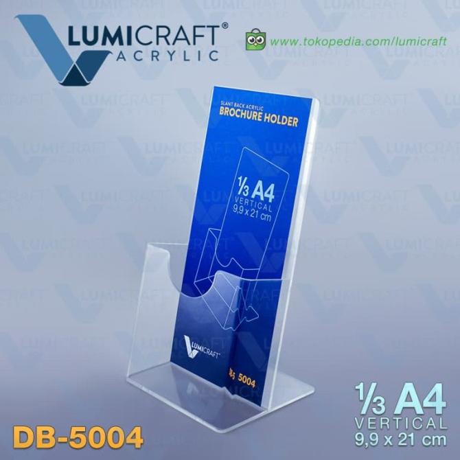 

BISA BAYAR DITEMPAT Brochure/Brosur Holder/Stand Acrylic/Akrilik Slant Back 1/3 A4 MURAH Kode 1009