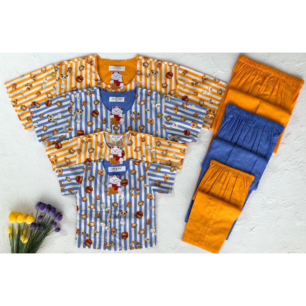 PIYAMA ANAK / BAJU TIDUR NIQTA MOTIF ANIMAL PARADE / BAJU TIDUR ANAK / PAJAMAS ANAK / PIYAMA COUPLE 