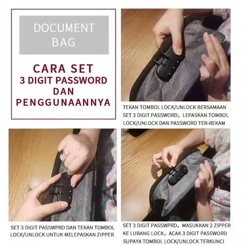 Tas penyimpanan sertifikat/Tas perjalanan/Tas dokumen bag Tempat dokumen penting /Tas Multifungsi storage bag