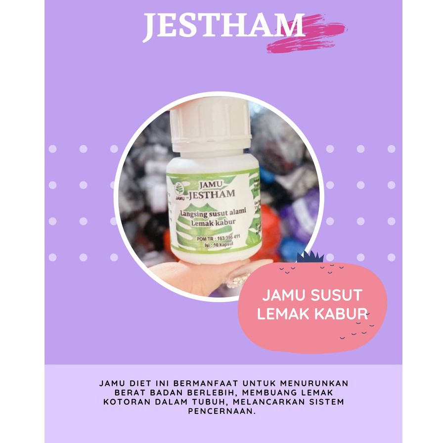 JESTHAM JAMU SUSUT LEMAK KABUR | JAMU DIET HERBAL ASLI