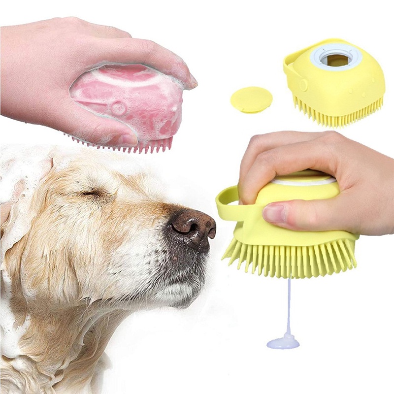 【Yayapet】Sikat Mandi Silikon Serbaguna Hewan /Sikat Mandi Silikon Dispenser Shower Brush Silicone Dispenser