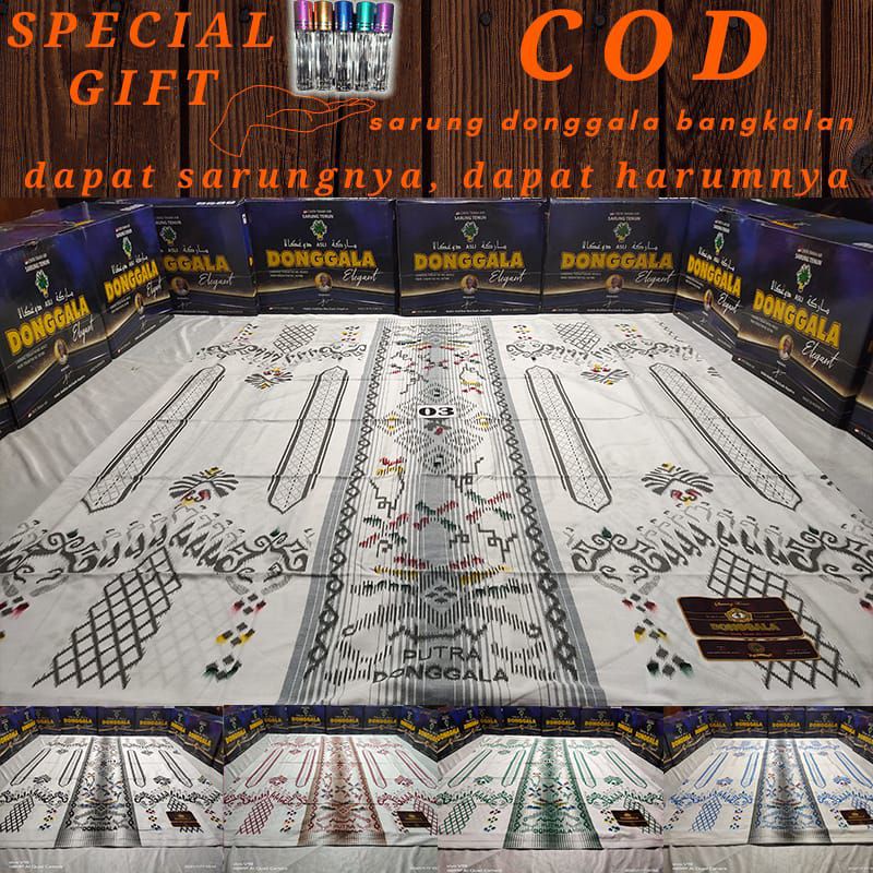 sarung donggala kairo polos batik putih