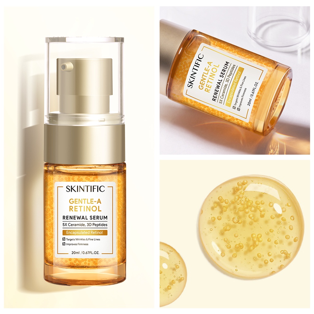 [Ready Stock] SKINTIFIC Retinol Serum Anti Aging 5X Ceramide Gentle A Renewal Essence 20ml Encapsulated Retinol Serum Vitamin A kulit Mencegah Penuaan Retinoid Pemutih Melasma Acne Flek Wrinkle Treatment Scintific [BPOM]-4