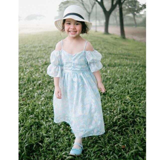 Eunoia dress anak wanita biru pink terusan anak baju pesta casual korea couple ibu anak