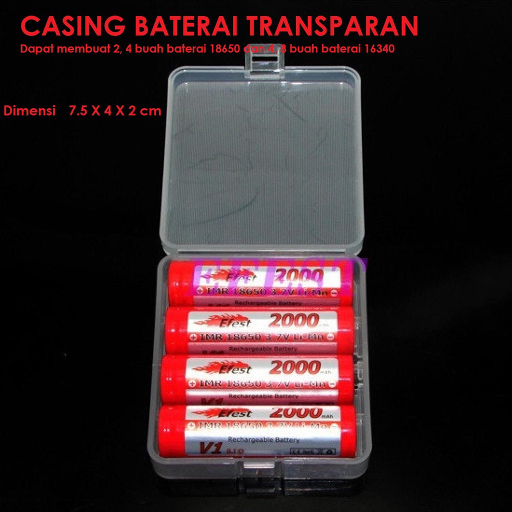 Casing Baterai Transparan - ZC811500-YCDC