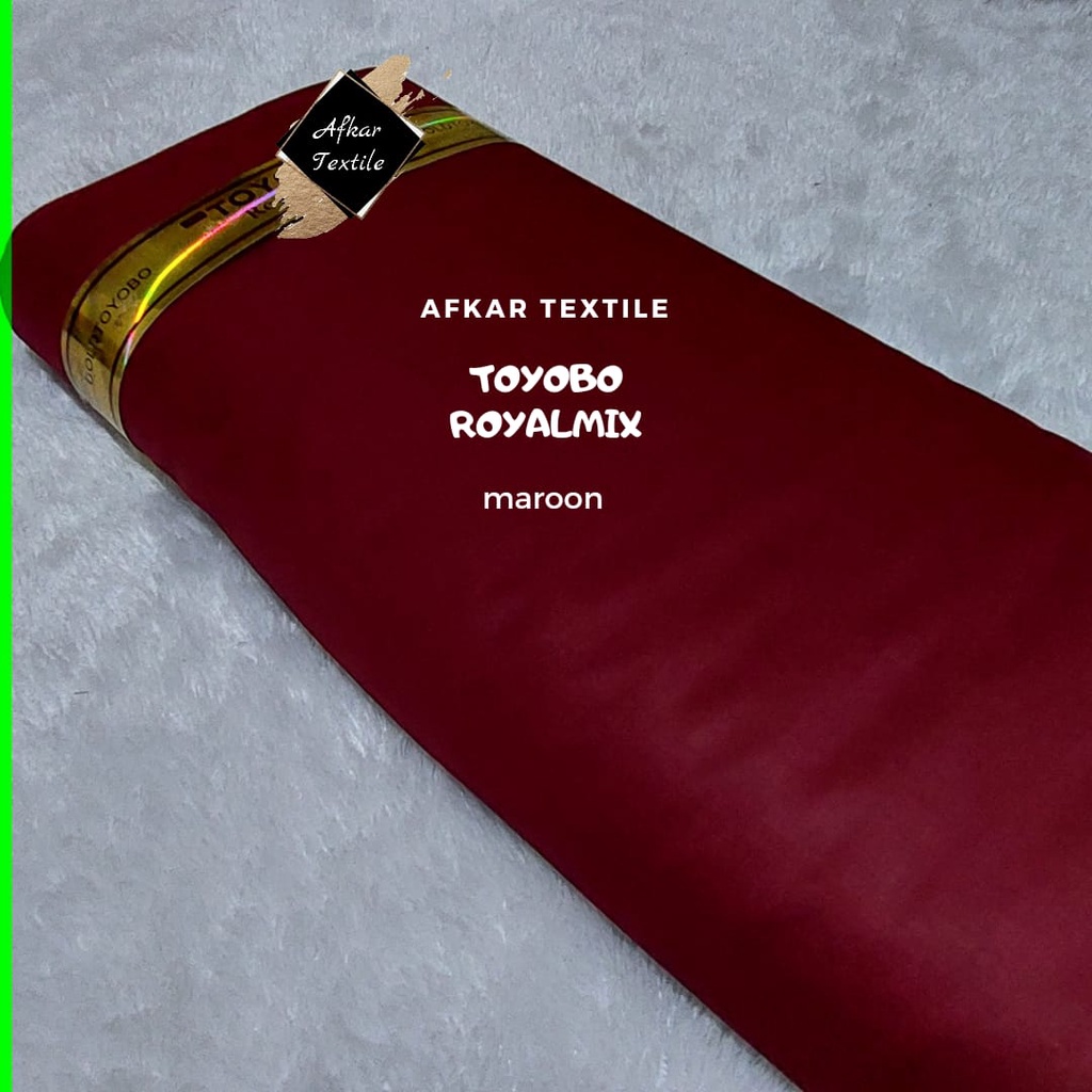 [TERMURAH] KAIN KATUN TOYOBO ROYAL MIX / Royalmix Premium Import / 100% Original Toyobo / Tidak KW-16 Maroon
