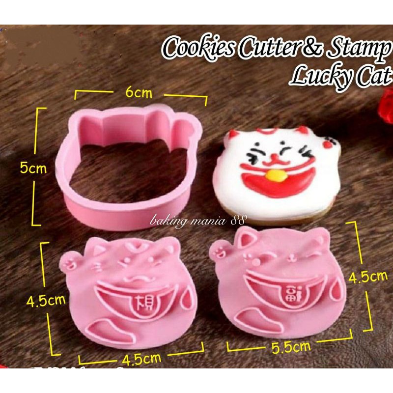 

cookies cutter & stamp Lucky Cat