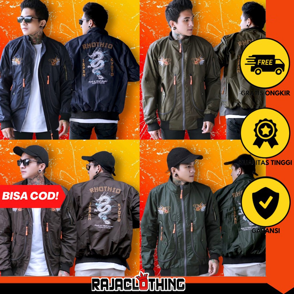 RCL - JAKET BOMBER SUKAJAN/BOMBER JAKET SUKAJAN TERBARU 2021/JAKET SUKAJAN BORDIR PRIA/JAKET