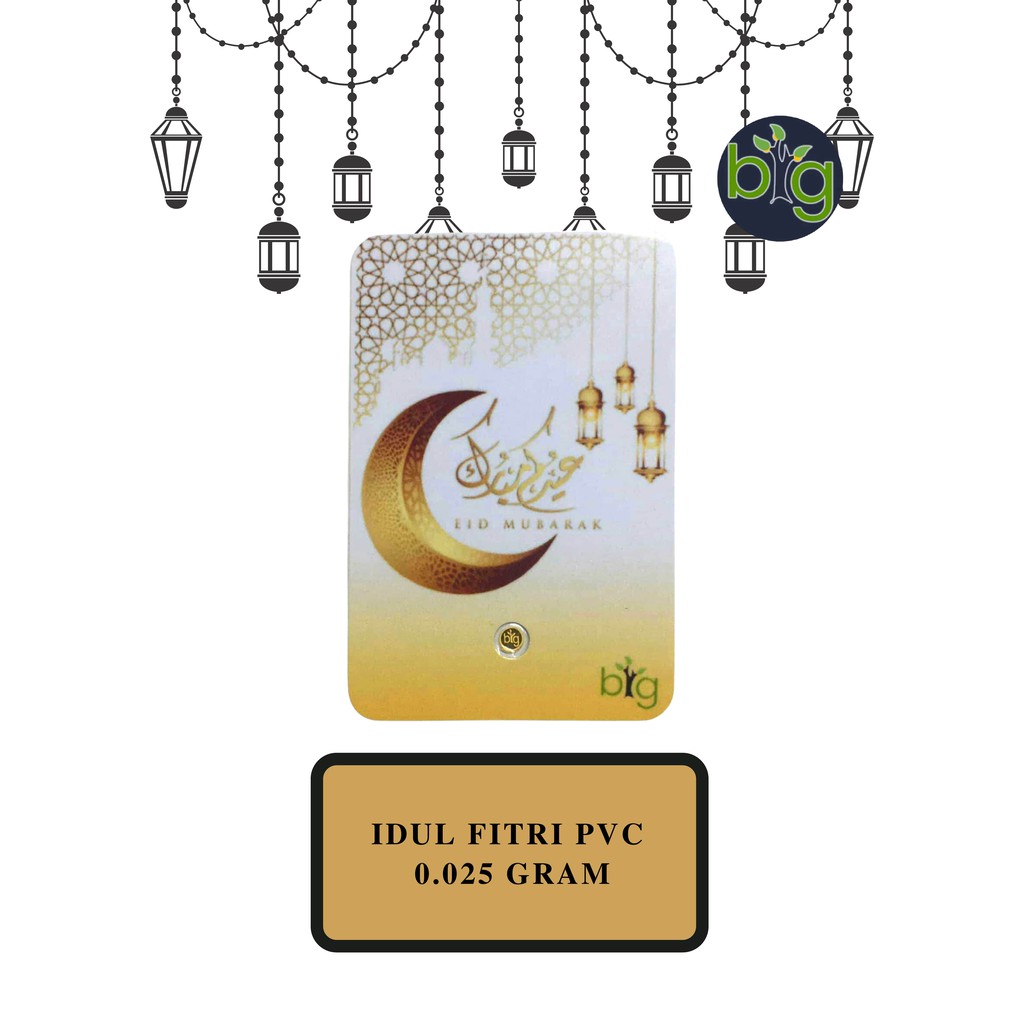 

Emas mini 0.025 gr Pt Big Gold gifs series edisi Eid Mubarak thr idul fitri ampao lebaran