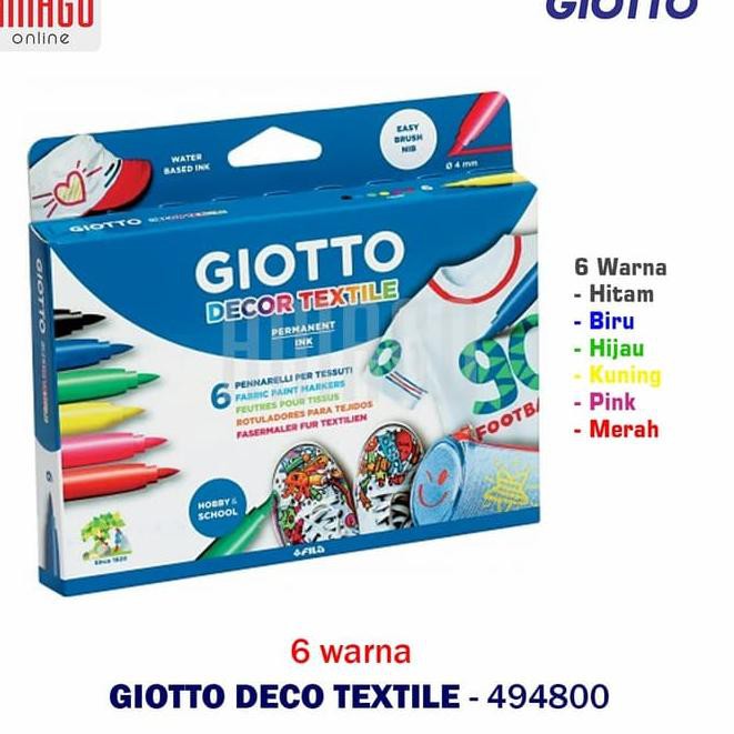 

GIOTTO DECOR TEXTILE - FIBER PEN 6 COLORS - 494800