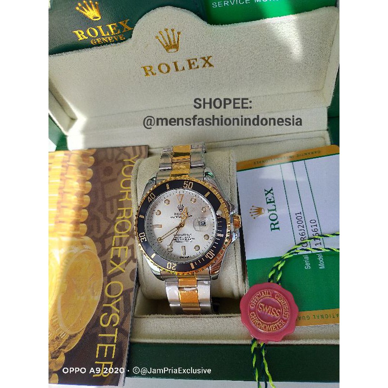 JAM ROLEX COWOK QUARTZ BATERAI COD BAYAR DITEMPAT