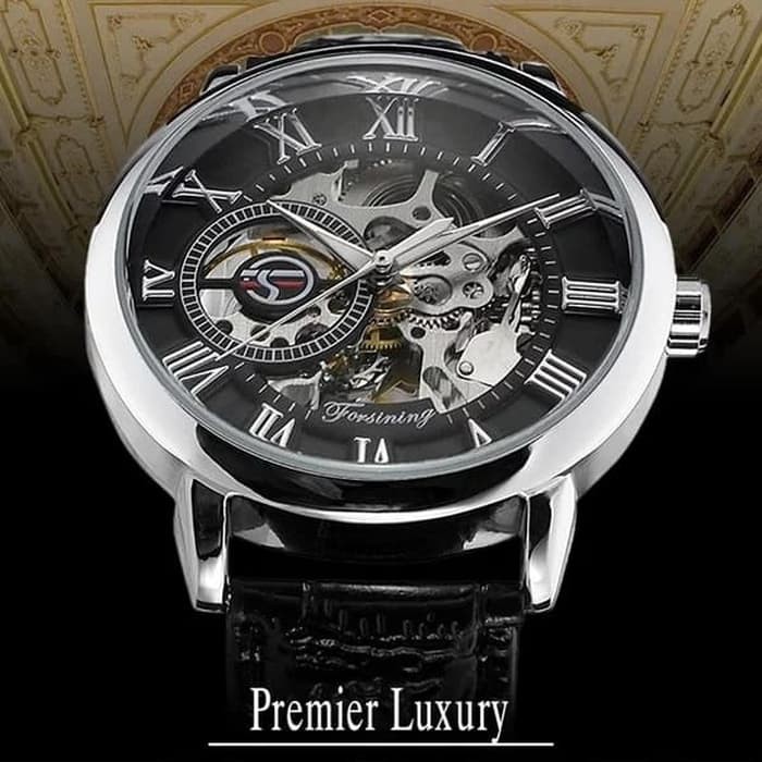 Jam Tangan Pria Forsining GMT Black