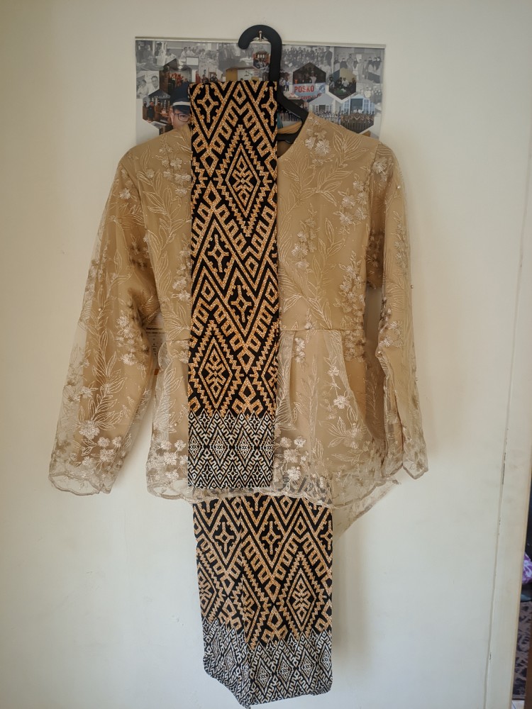 (ready Anak) Sarimbit Couple Batik Span Modern Renata Pinguin Etnic Free Selendang