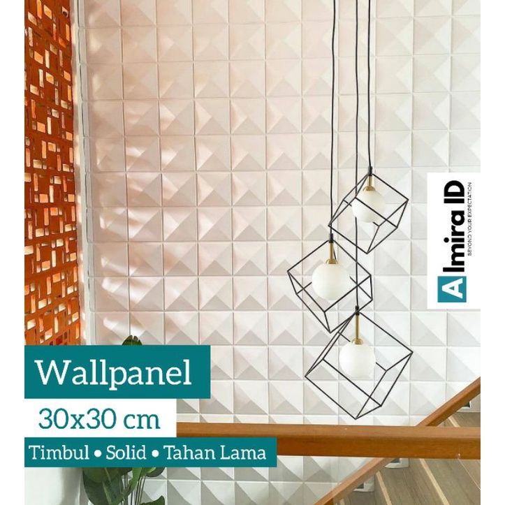 3D Wall Panel Dinding PVC 30x30 cm Solid Wallpaper Dinding Dekorasi Premium by Almira ID