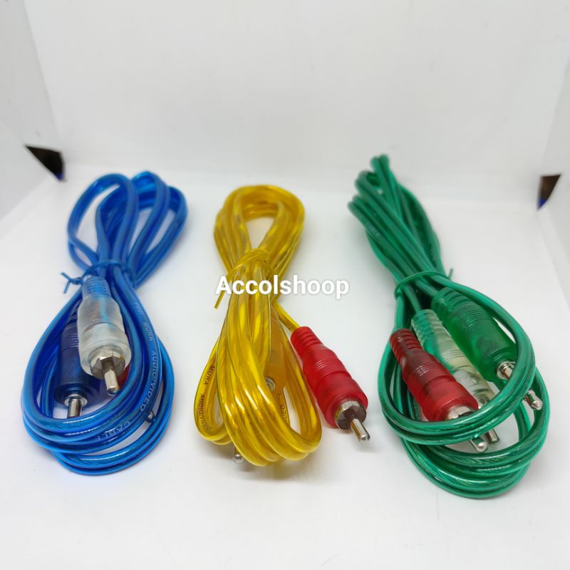 Kabel Aux Audio 2in1 1.5M / Aux Audio 2 ke 1 Video Musik 1.5Meter