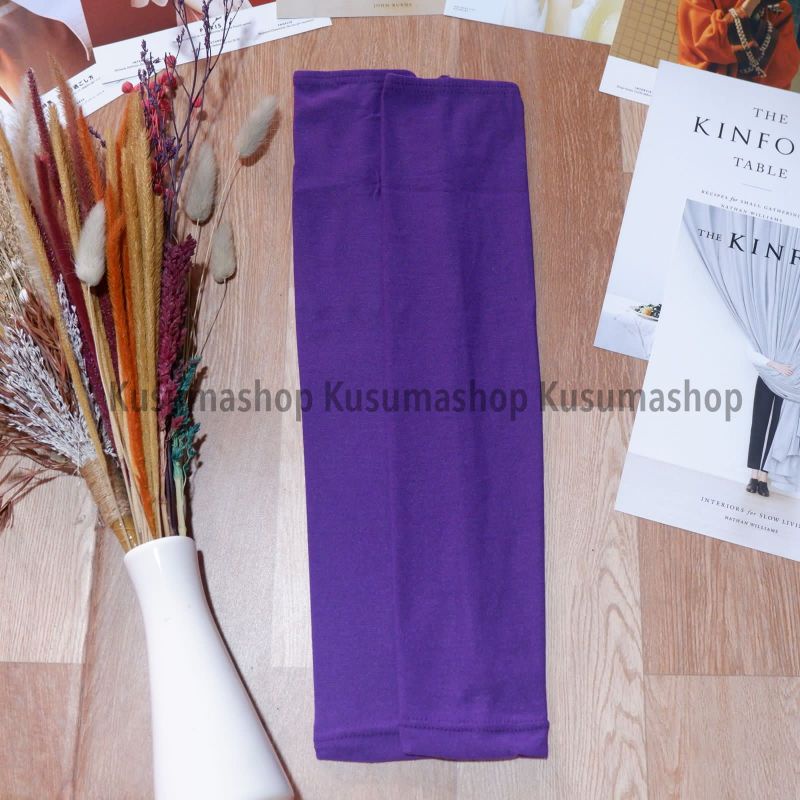 Manset Tangan Bahan Kaos Spandek PE-Ungu tua