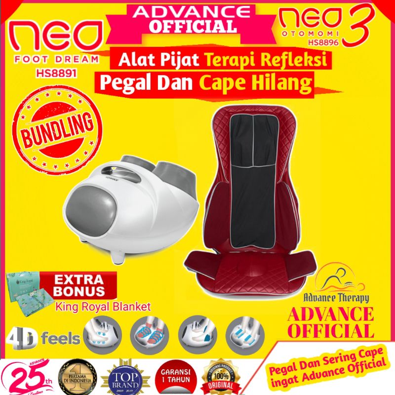 Alat Pijat Kaki Neo Foot Dream2 Plus Kursi Pijet Neo Otomomi3 Advance Massage Mobil Rumah Kantor ORI