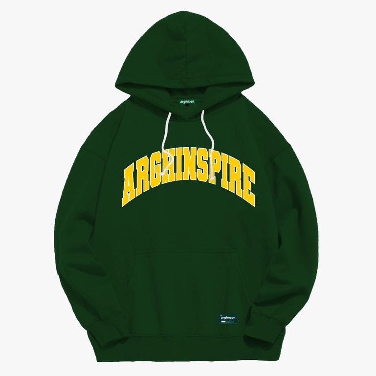 Pullover Hoodie Arghinspire Katun Fleece Green - Greenca