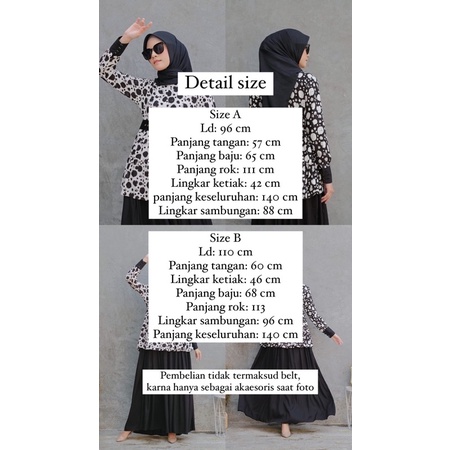 Ounadoutfit dress gothic polkadot busui wanita kekinian hitam putih / homedress rayon motif / outfit muslim motif / dress monocrom / baju polkadot wanita