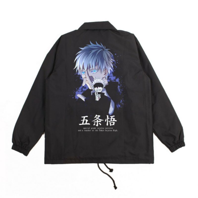 Jacket Coach Anime Jujutsu Kaisen Gojo Satoru Limited Edition