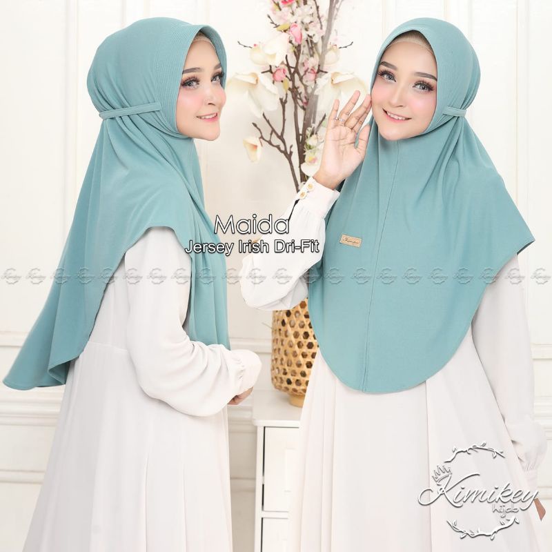 Kimikey MAIDA Jilbab Instan Jersey Irish Dry Fit Kerudung Bergo Pad Hijab