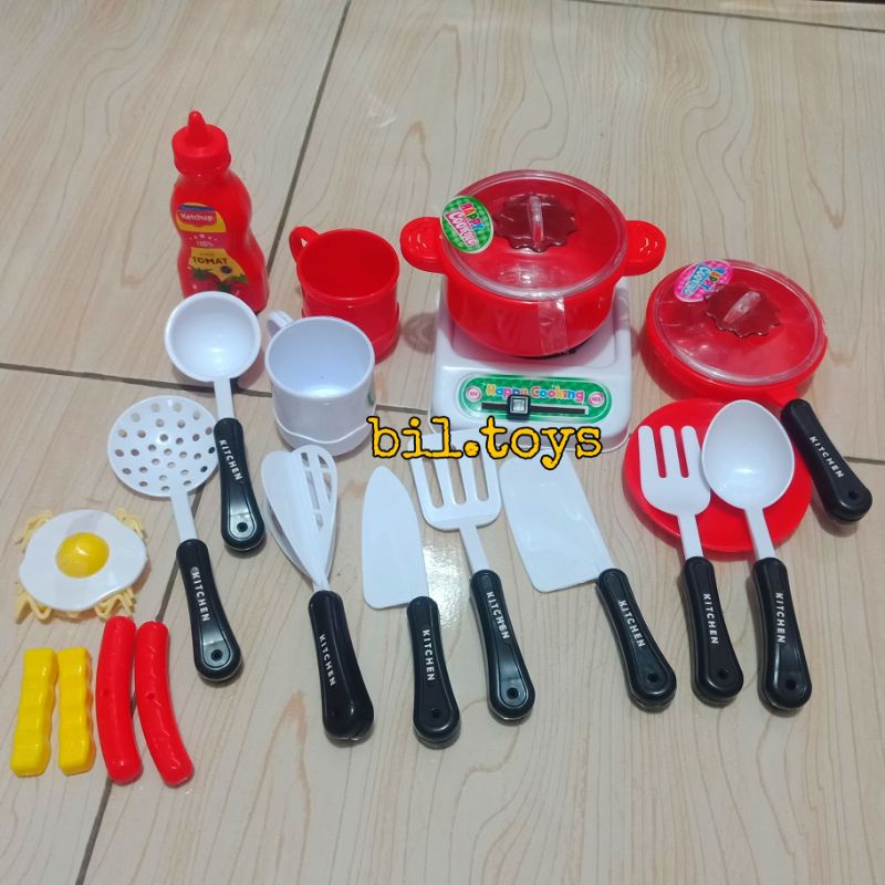 MAINAN ANAK PEREMPUAN MASAK MASAKAN MAINAN PERALATAN MASAK MASAK-MASAKAN SET LENGKAP LM10