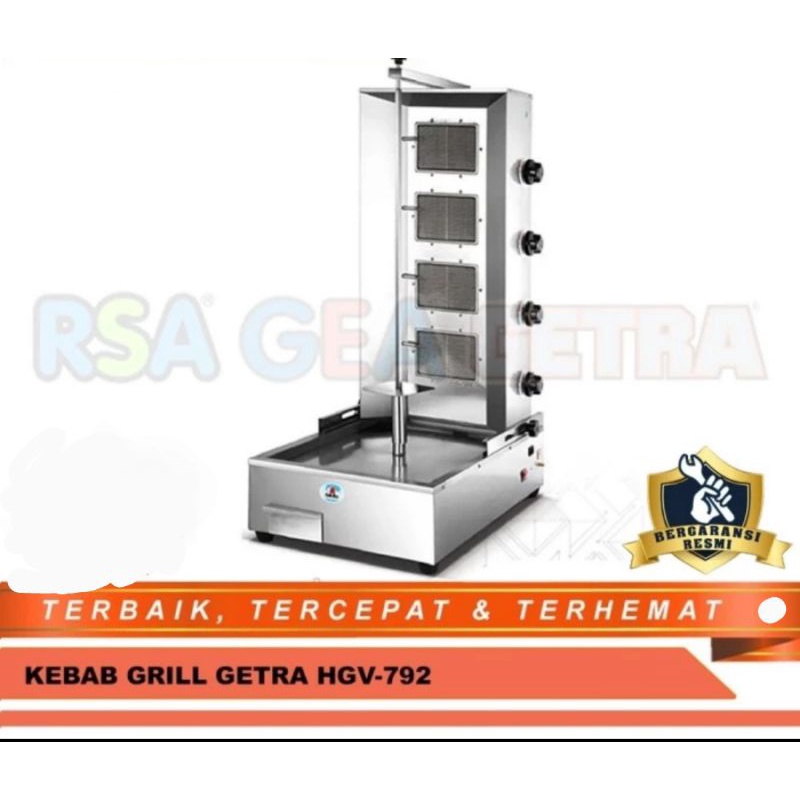 mesin gas kebab grill HGV-792 otomatis getra kebab 4 Burner hgv-792