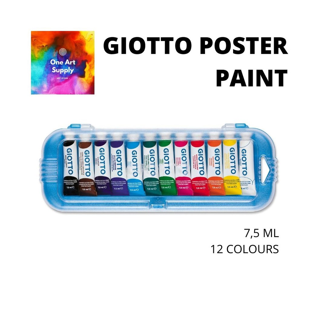 

GIOTTO POSTER PAINT 12 Colours - 7,5 ml