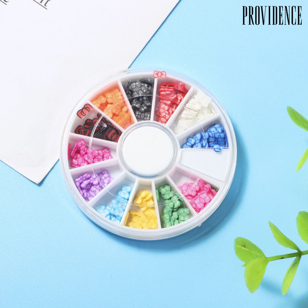 Providence 1 Kotak Hiasan Nail Art Diy Bentuk Buah / Bunga 3d Bahan Polymer Charms