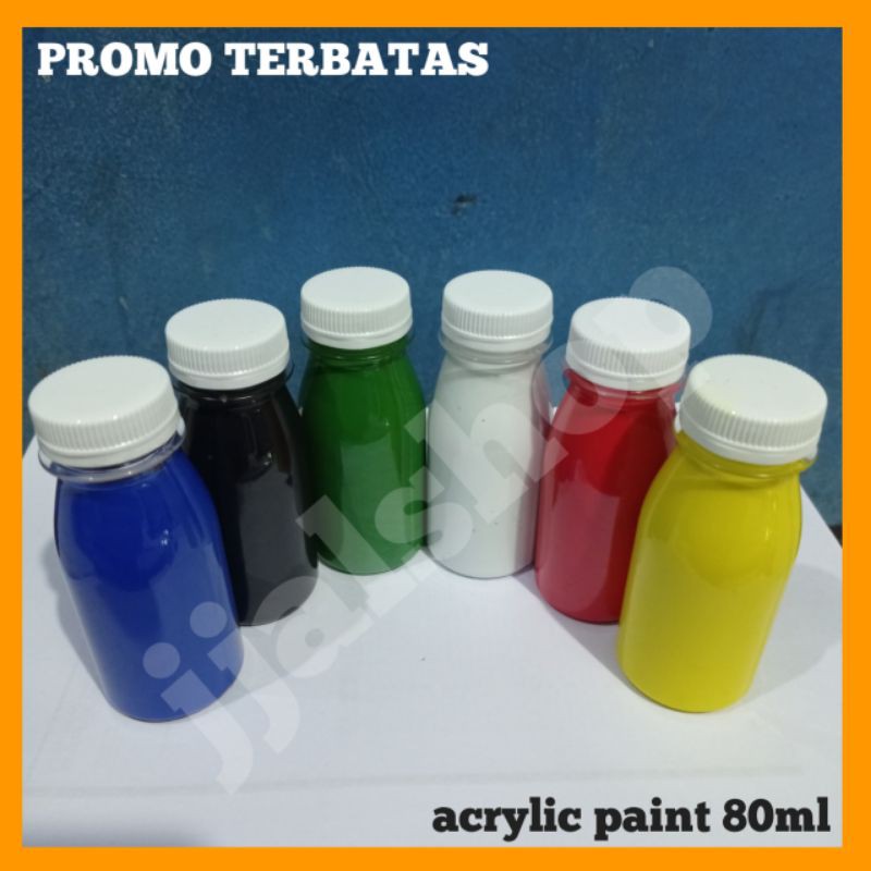 

termurah cat acrylic akrilik paint 80ml 6 warna perlengkapan melukis premium media gambar seni lukis