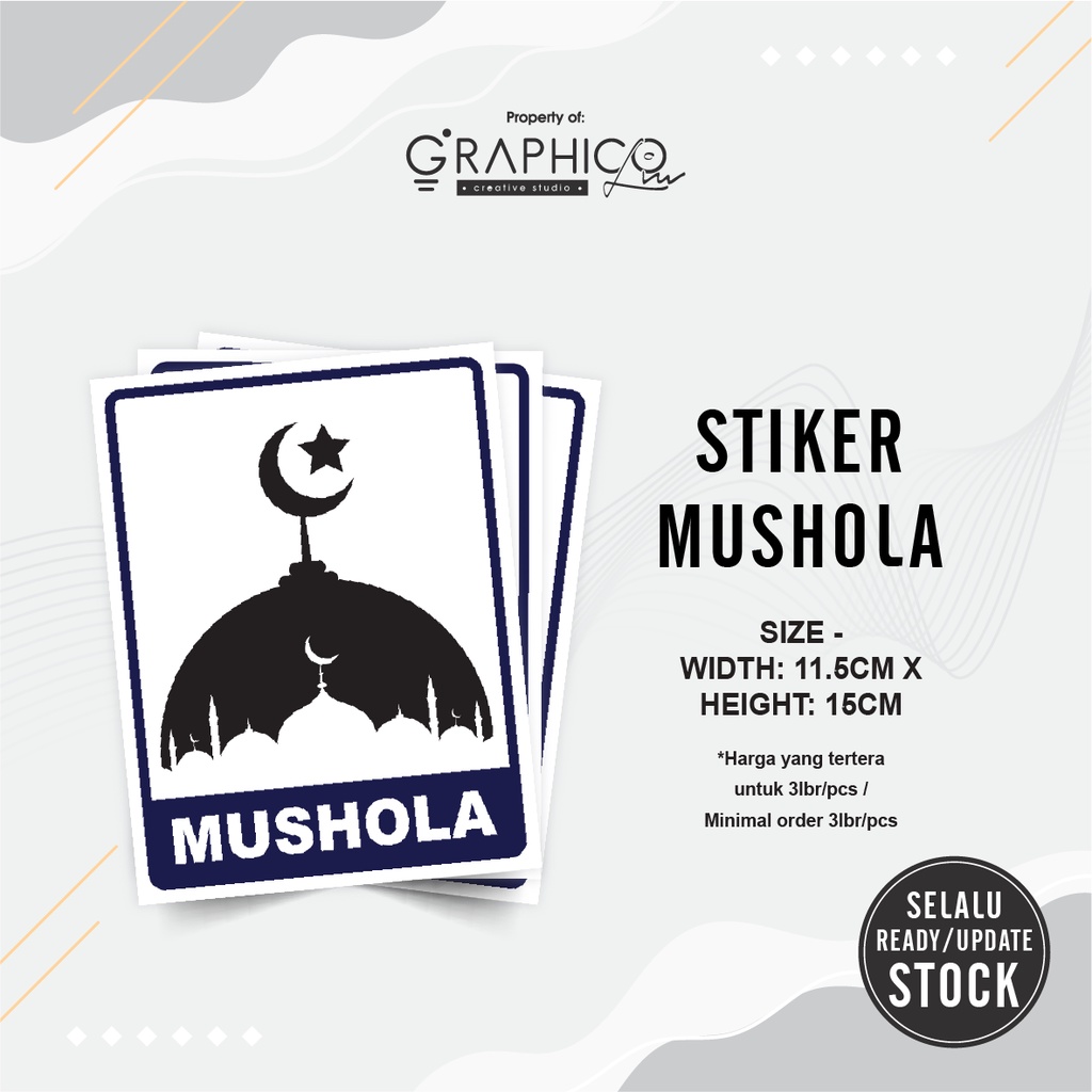 

Stiker Label Mushola (11,5x15cm) Per/ 3 lembar