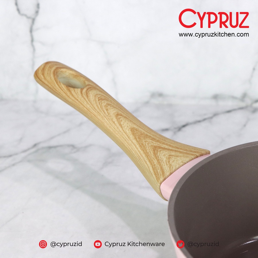 Sauce Pan / Panci Susu Anti Lengket Cypruz Pink Ceramic