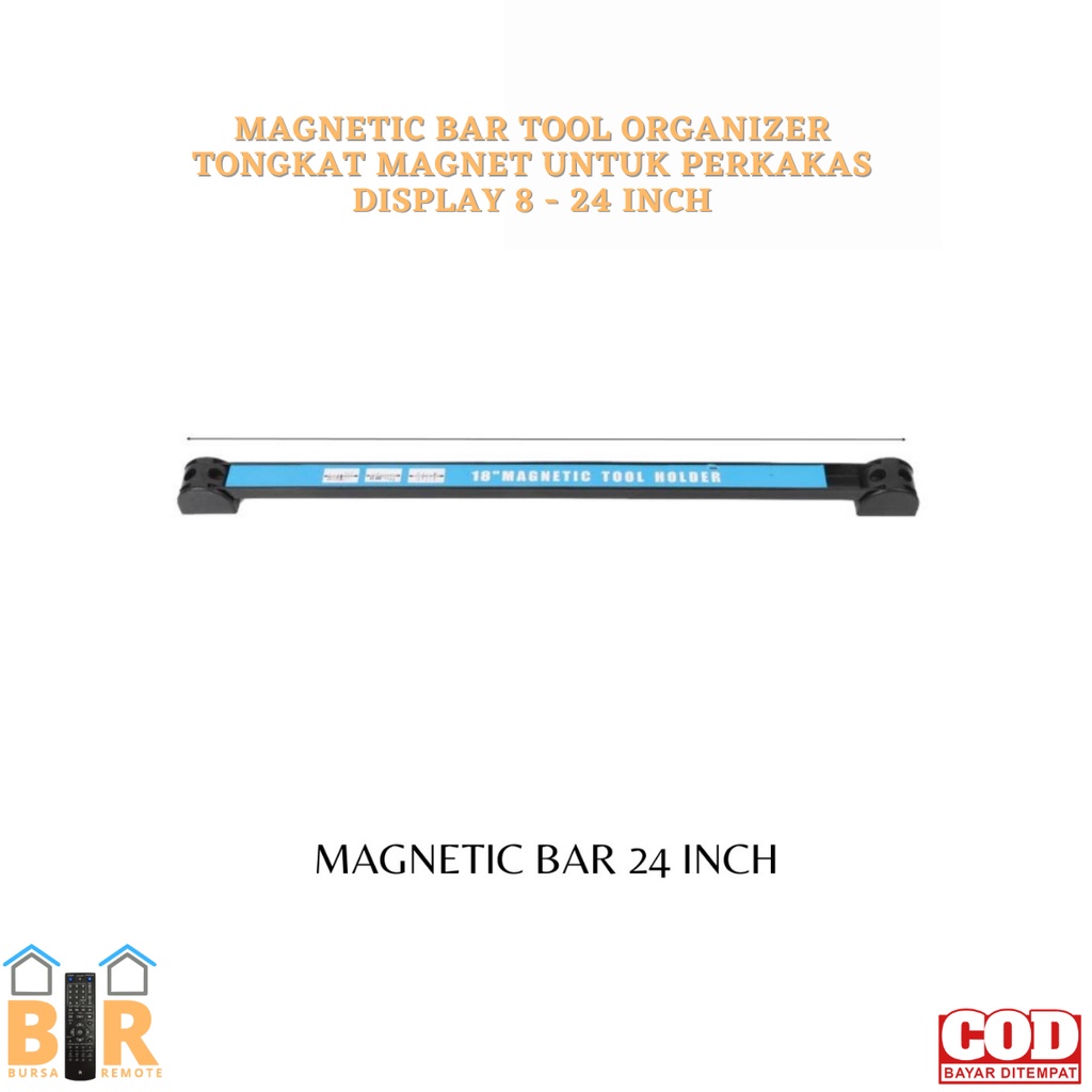 Magnet Untuk Perkakas Display Magnetic BAR Tool Organizer Tongkat  8-24inch