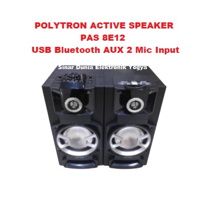 Polytron Speaker Aktif Audio Bluetooth PAS 8E12 PAS8E12 USB Mic Input