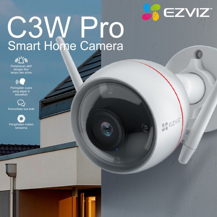 CAMERA CCTV EZVIZ C3W Color Night Pro 4MP WIRELESS A1 H.26