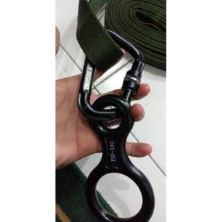 SKD Carabiner screw delta jatah tni-alat panjat militer PAKET LENGKAP