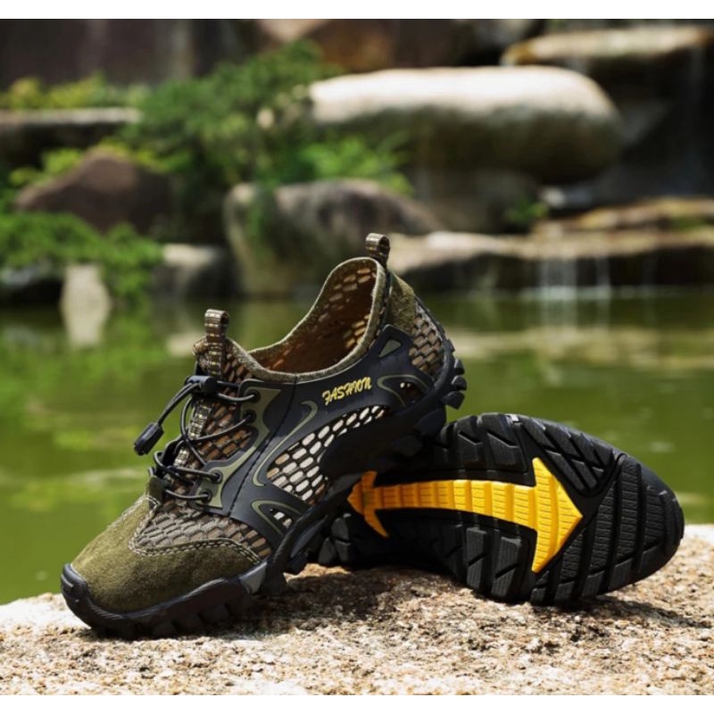 Sepatu Outdoor Hiking Diving Shoes Sepatu Sepeda Gowes Sepatu Pantai Hijau