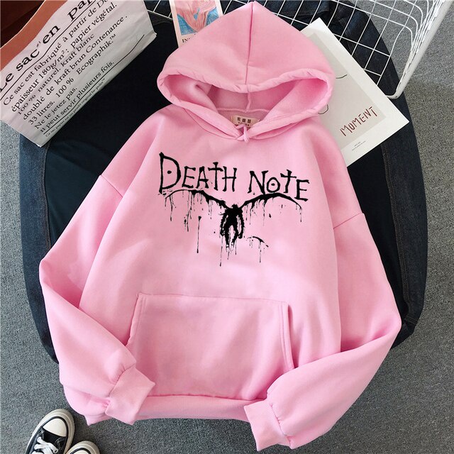 Sweater Hoodie Anime DEATH NOTE BAT Jumper Pria Wanita Bahan Fleece Ukuran S M L XL XXL XXXL