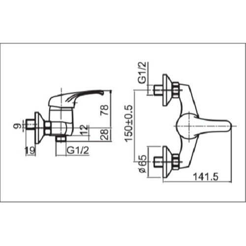 Kran Shower Mixer Wasser tipe MSW-S020